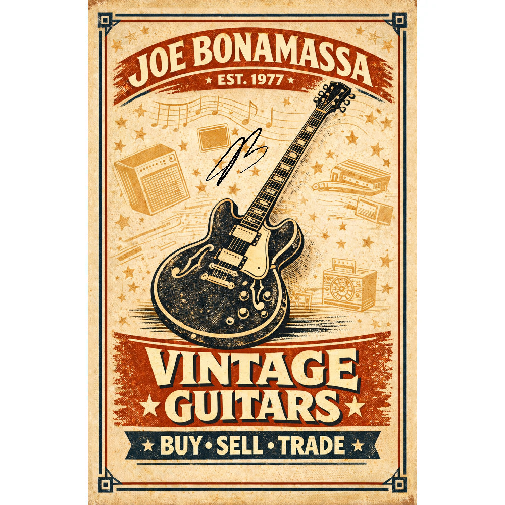 Joe Bonamassa Vintage Guitars 2026 print signert