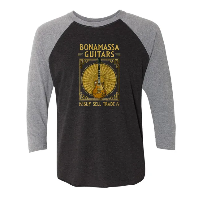 Joe Bonamassa Standard Gold 3/4 t-skjorte hvit/svart – triblend
