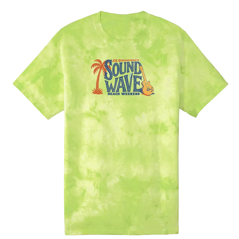 Joe Bonamassa 2026 Sound Wave Beach Weekend Crystal Tie Dye T-skjorte Lemon unisex