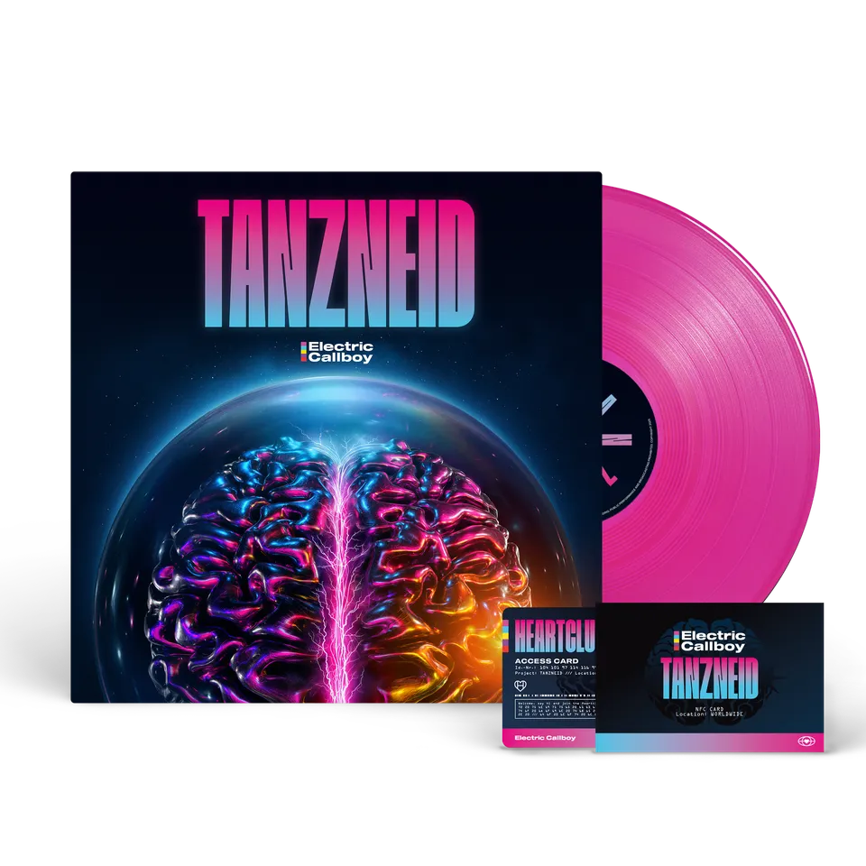 Electric Callboy TANZNEID Transparent Neon Pink LP vinyl + NFC-kort