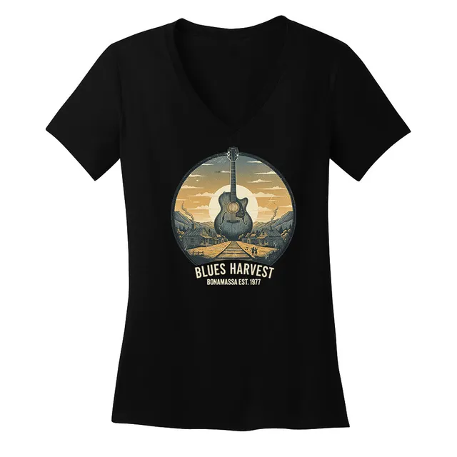 Joe Bonamassa Blues Harvest V-neck t-skjorte dame bomull