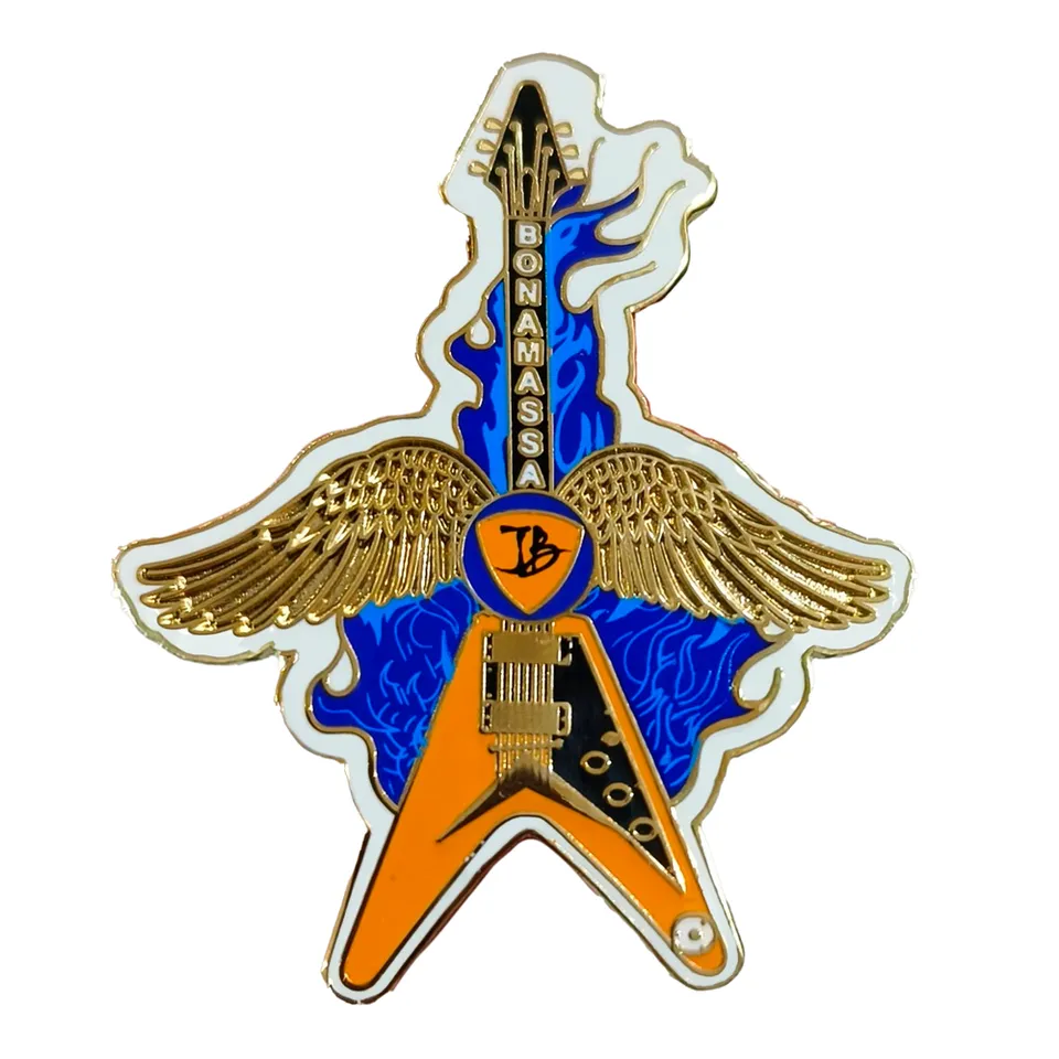 Joe Bonamassa Fiery Flying V pin emalje gull samleobjekt