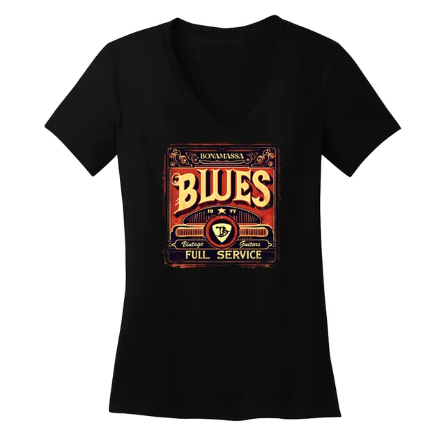 Joe Bonamassa Full Service Blues V-hals t-skjorte dame svart