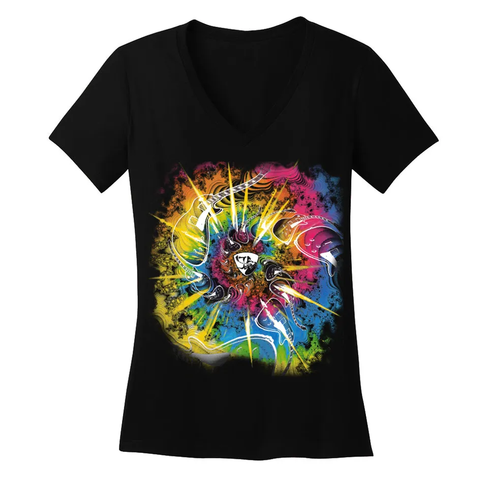 Joe Bonamassa Guitar Trippin' V-Neck T-skjorte dame bomull