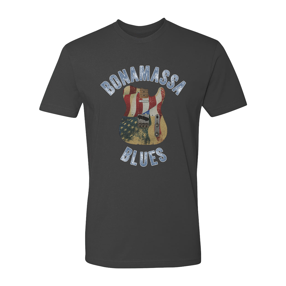 Joe Bonamassa Tele Blues t-skjorte svart bomull unisex