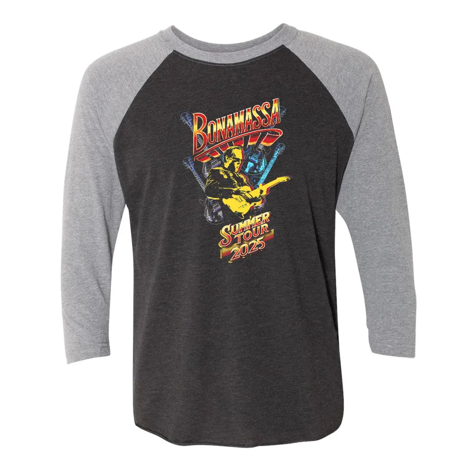 Joe Bonamassa Summer Tour 2025 t-skjorte 3/4 ermer