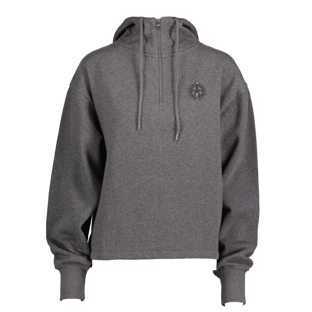 Joe Bonamassa In Blues We Trust Flying V Logo Boxy 1/4 Zip hettegenser dame svart