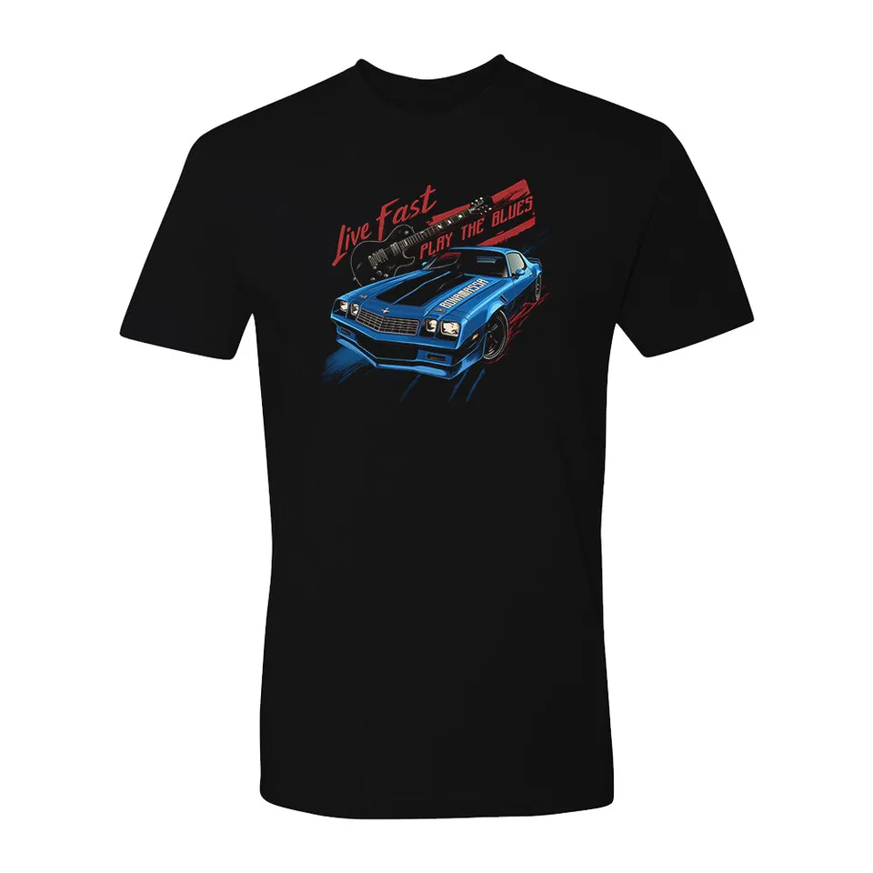 Joe Bonamassa Live Fast Play The Blues t-skjorte svart bomull