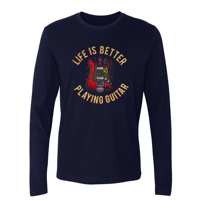 Joe Bonamassa Life is Better Playing Guitar Langermet svart