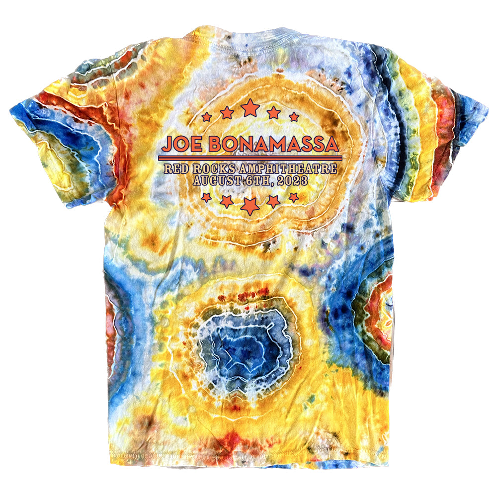 Joe Bonamassa 2023 Red Rocks Geode T-skjorte tie-dye