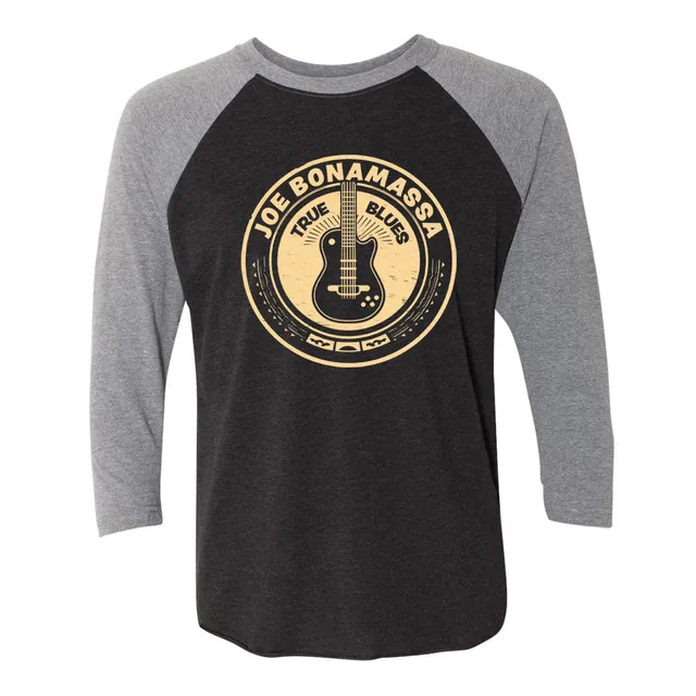 Joe Bonamassa True Blues t-skjorte 3/4 ermer grå/svart