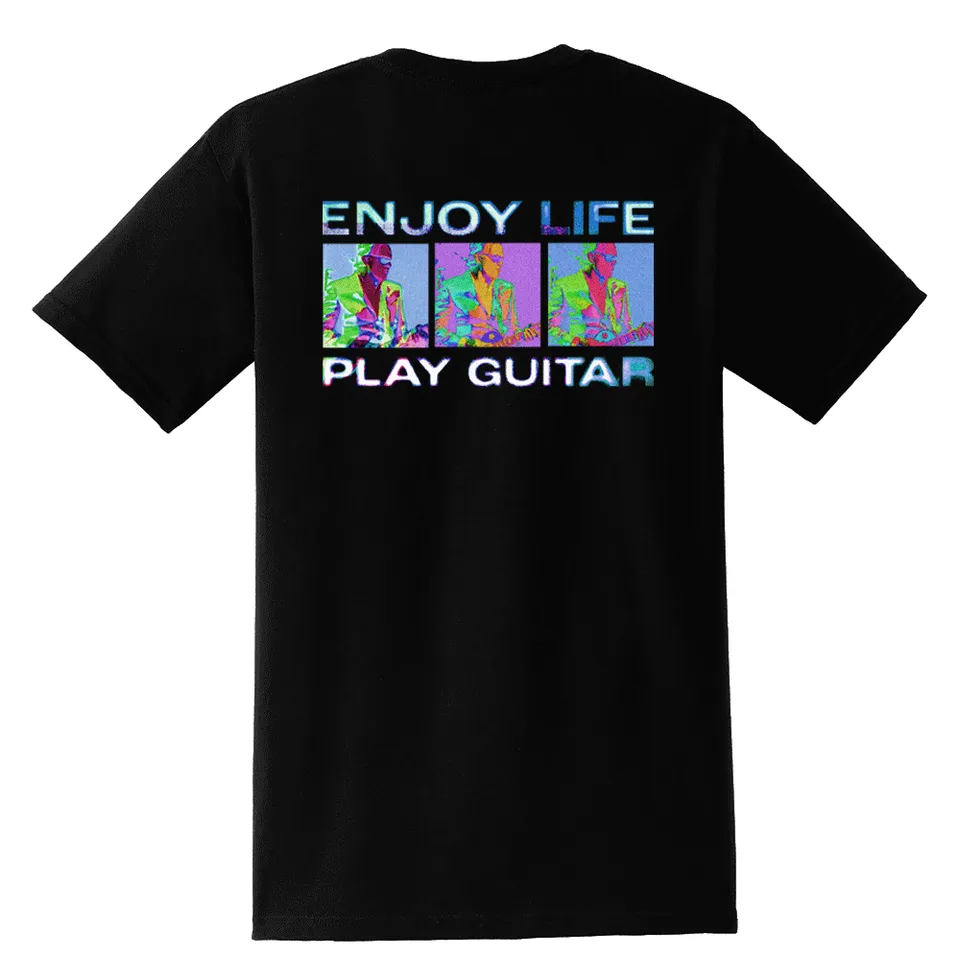 Joe Bonamassa Enjoy Life Play Guitar t-skjorte lomme bomull