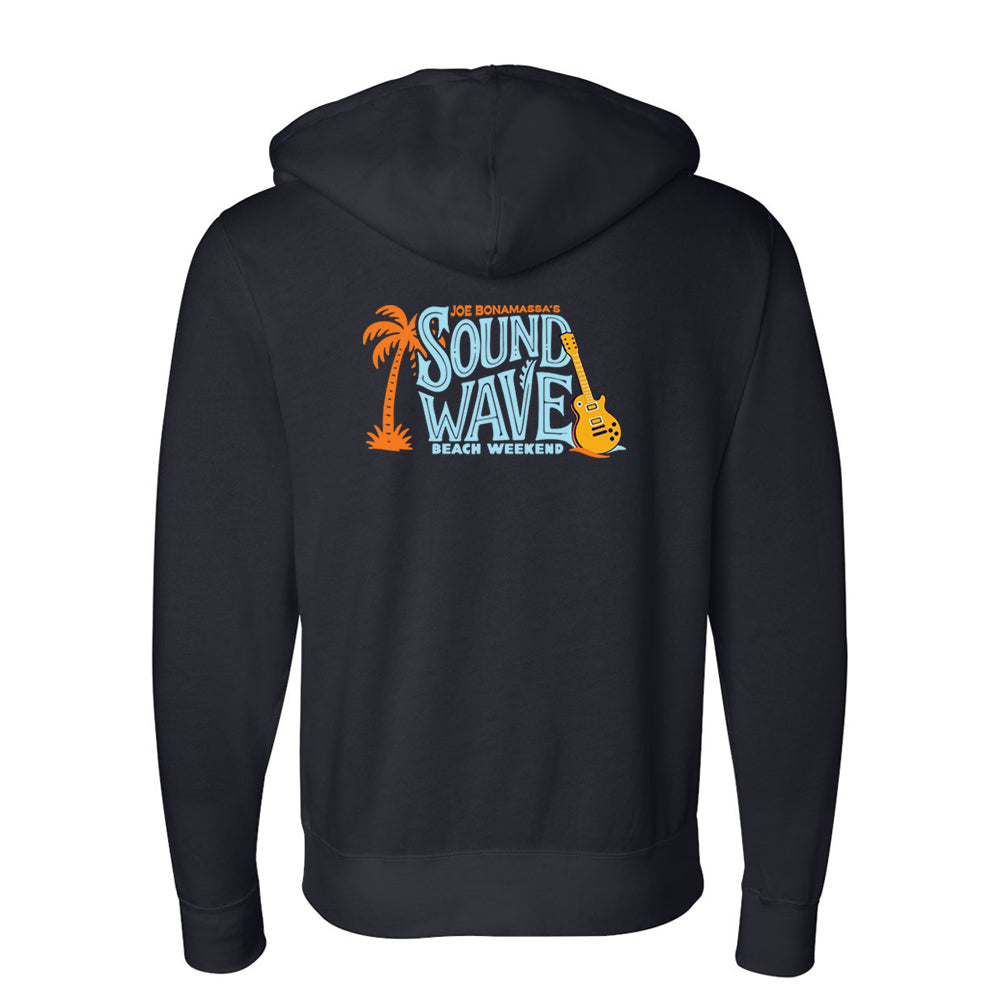 Joe Bonamassa Sound Wave Beach Weekend 2026 zip-hoodie svart