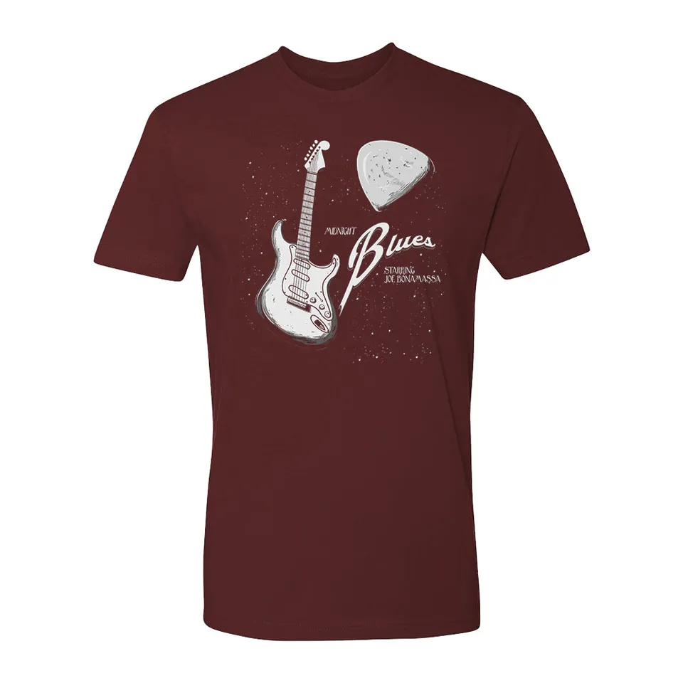 Joe Bonamassa Midnight Blues Starring JB T-Shirt maroon