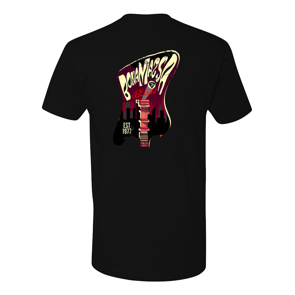 Joe Bonamassa Guitar City t-skjorte unisex svart bomull