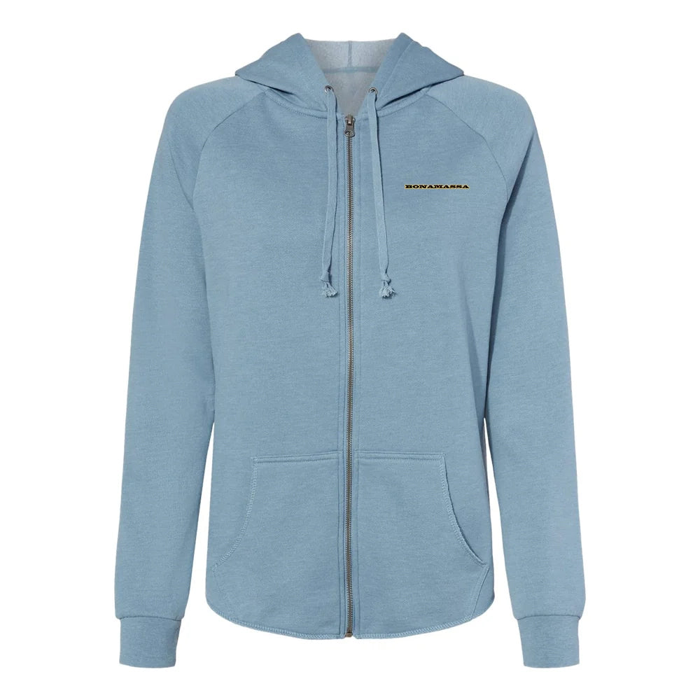 Joe Bonamassa Camp & Jam Wave Wash Zip-Up Hoodie dame svart