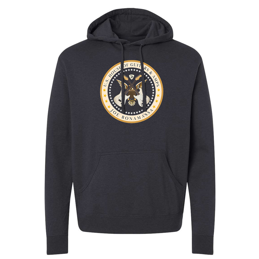 Joe Bonamassa House of Guitars Crest hettegenser unisex svart