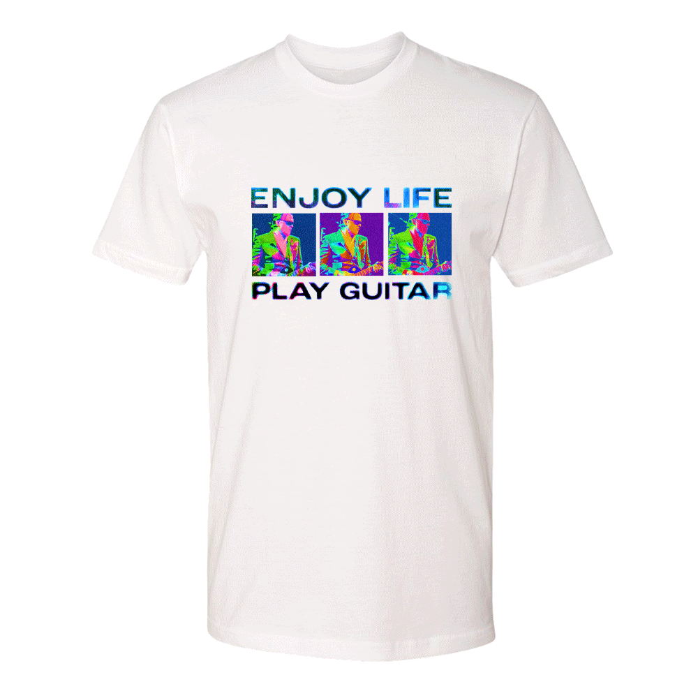 Joe Bonamassa Enjoy Life Play Guitar t-skjorte svart retro