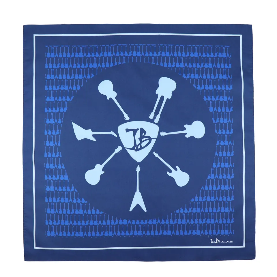 Joe Bonamassa Guitars bandana navy blå bomull 21"