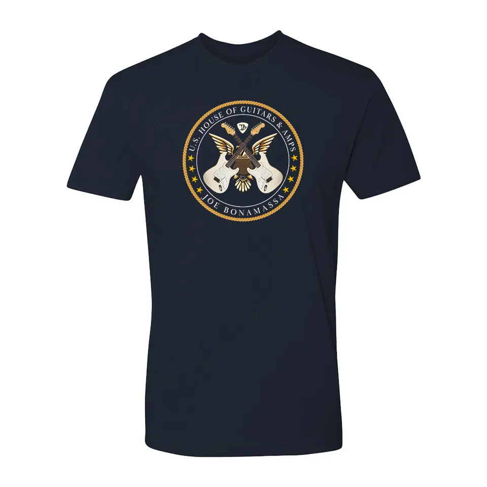 Joe Bonamassa House of Guitars t-skjorte svart bomull