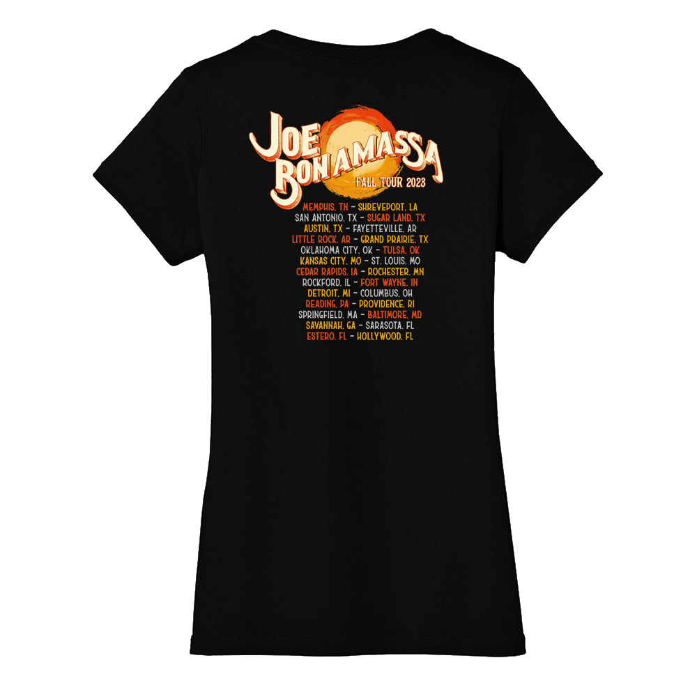 Joe Bonamassa U.S. Fall Tour 2023 Serenade T-skjorte V-hals dame