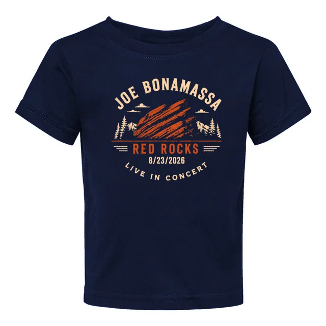 Joe Bonamassa 2026 Red Rocks t-skjorte toddler bomull